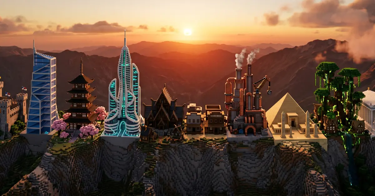 Najlepsze inspiracje budowlane Minecraft 2026: 10 stylów i palety bloków