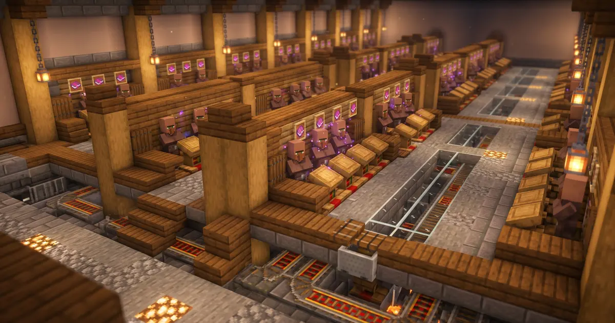 Hala handlowa wieśniaków Minecraft: optymalizacja i mechaniki 2026
