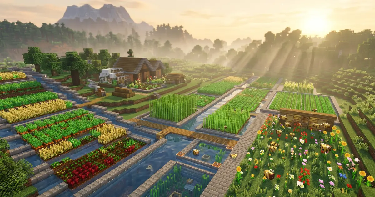 Samowystarczalna baza w Minecraft 2026: nieskończone pętle surowców i farmy